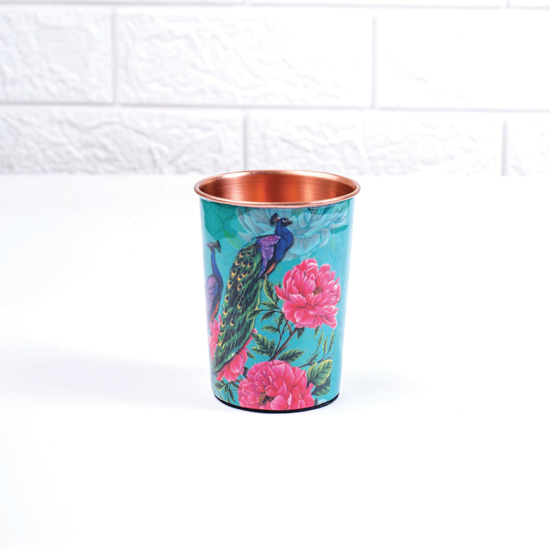 The Royal Peacock Copper Tumblers - Set of 2